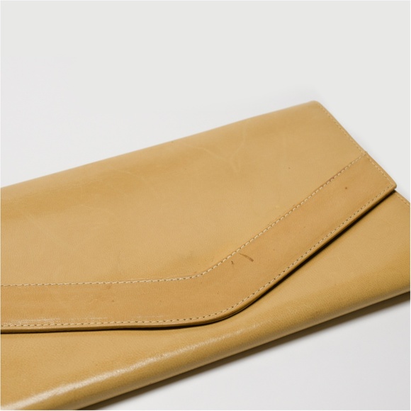 PANCALDI Vintage Leather Envelope Convertible Clutch/Shoulder Bag - Picture 16 of 16